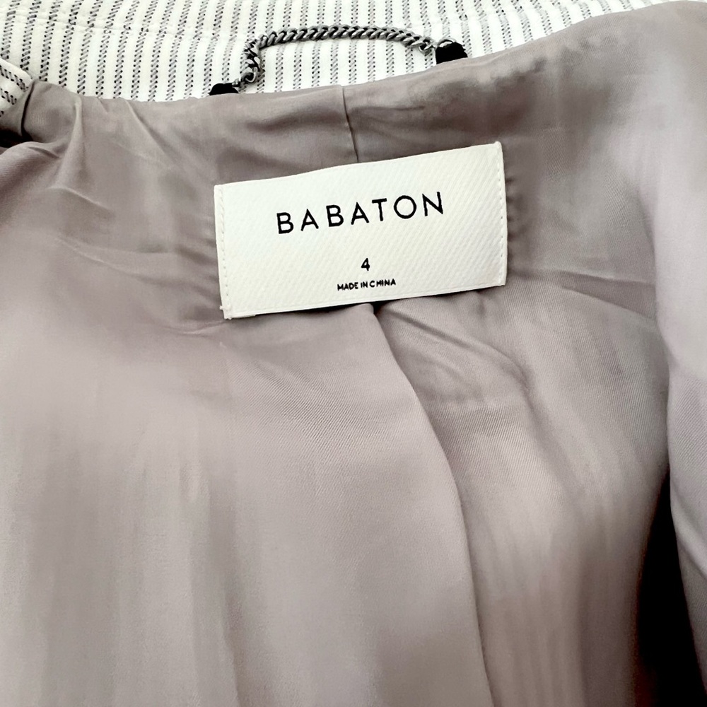 Aritzia Babaton Atelier Samuel Check Blazer | Size 4 | Espace/Grey Stripe - Picture 13 of 15